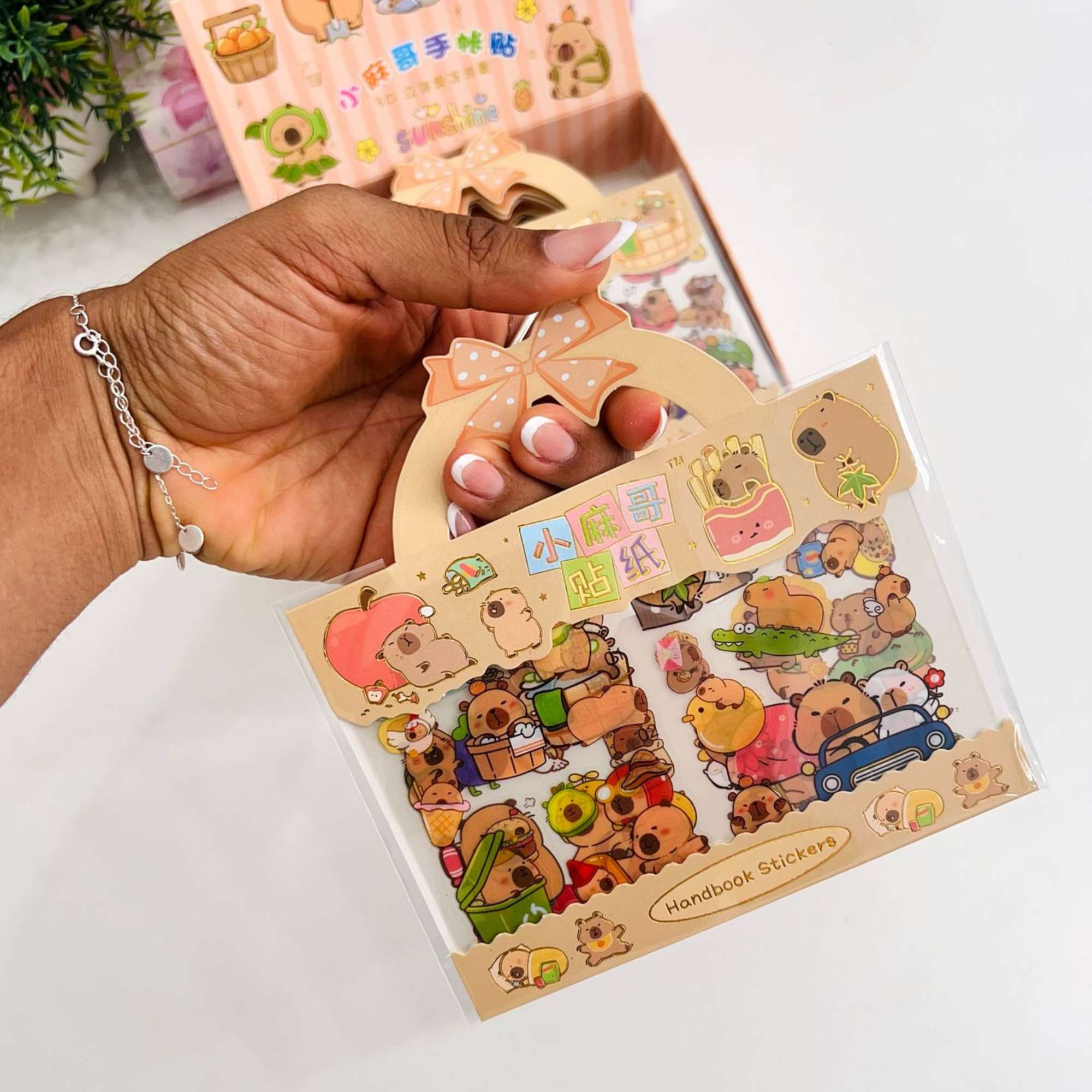 3 Cartelas de Adesivos Capivara Handbook Stickers Sortidos | Importado