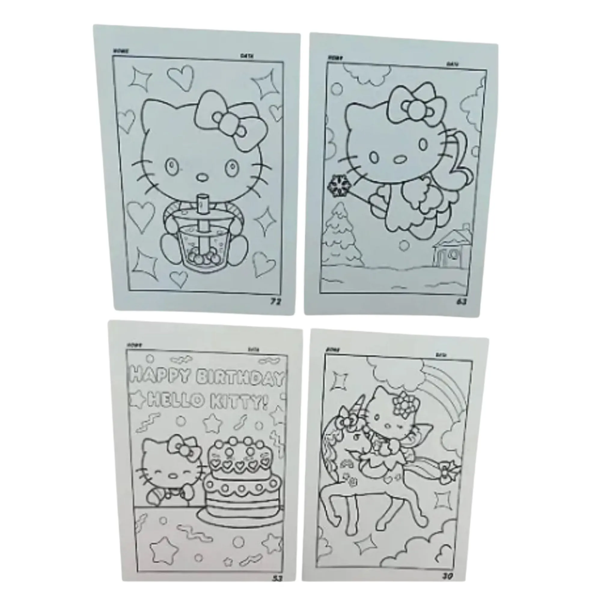 4 Cards Para Colorir e Colecionar Hello Kitty and Friends | Importado