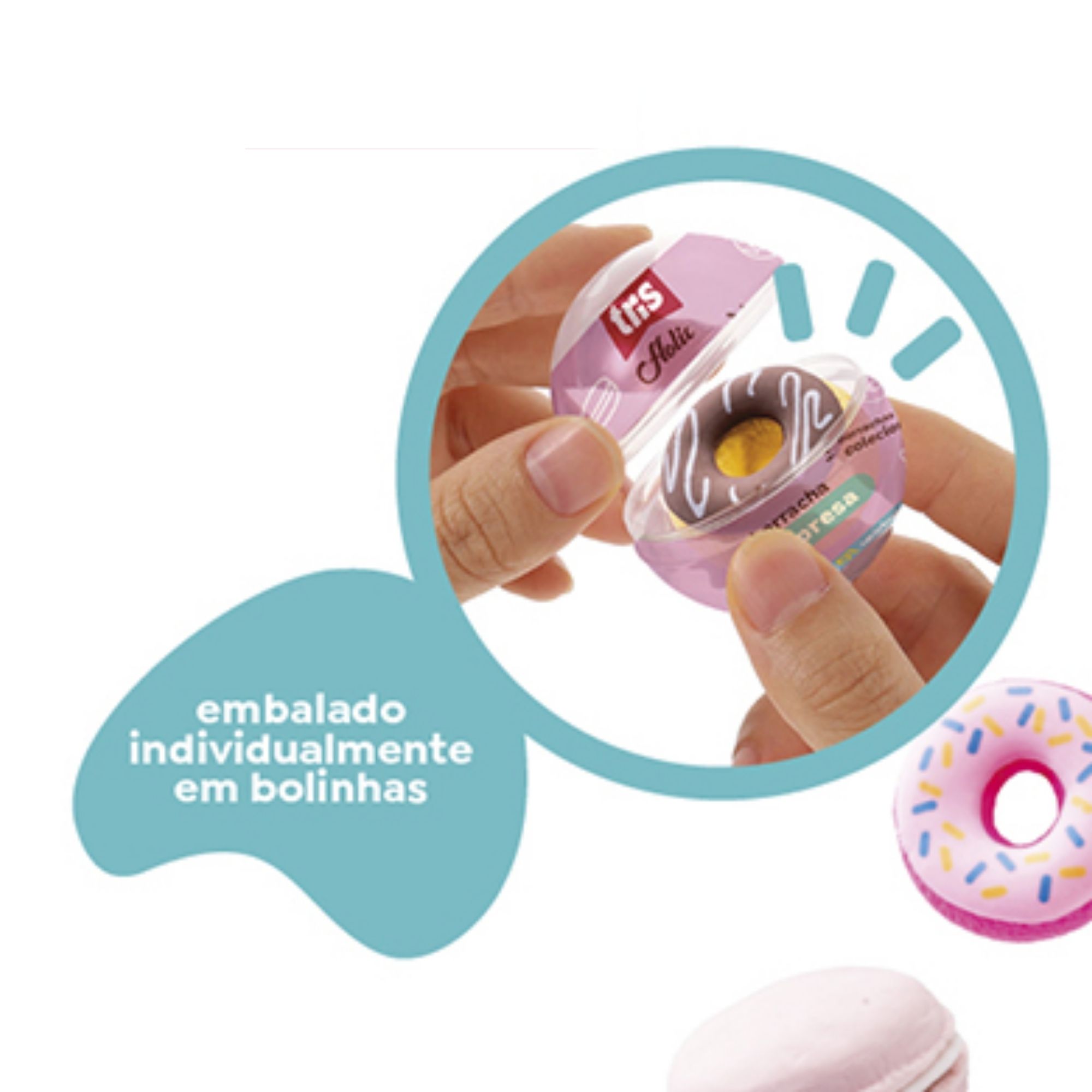 Borracha SURPRESA Holic - Para Colecionar! Macarons, Sorvete e Donut | Tris