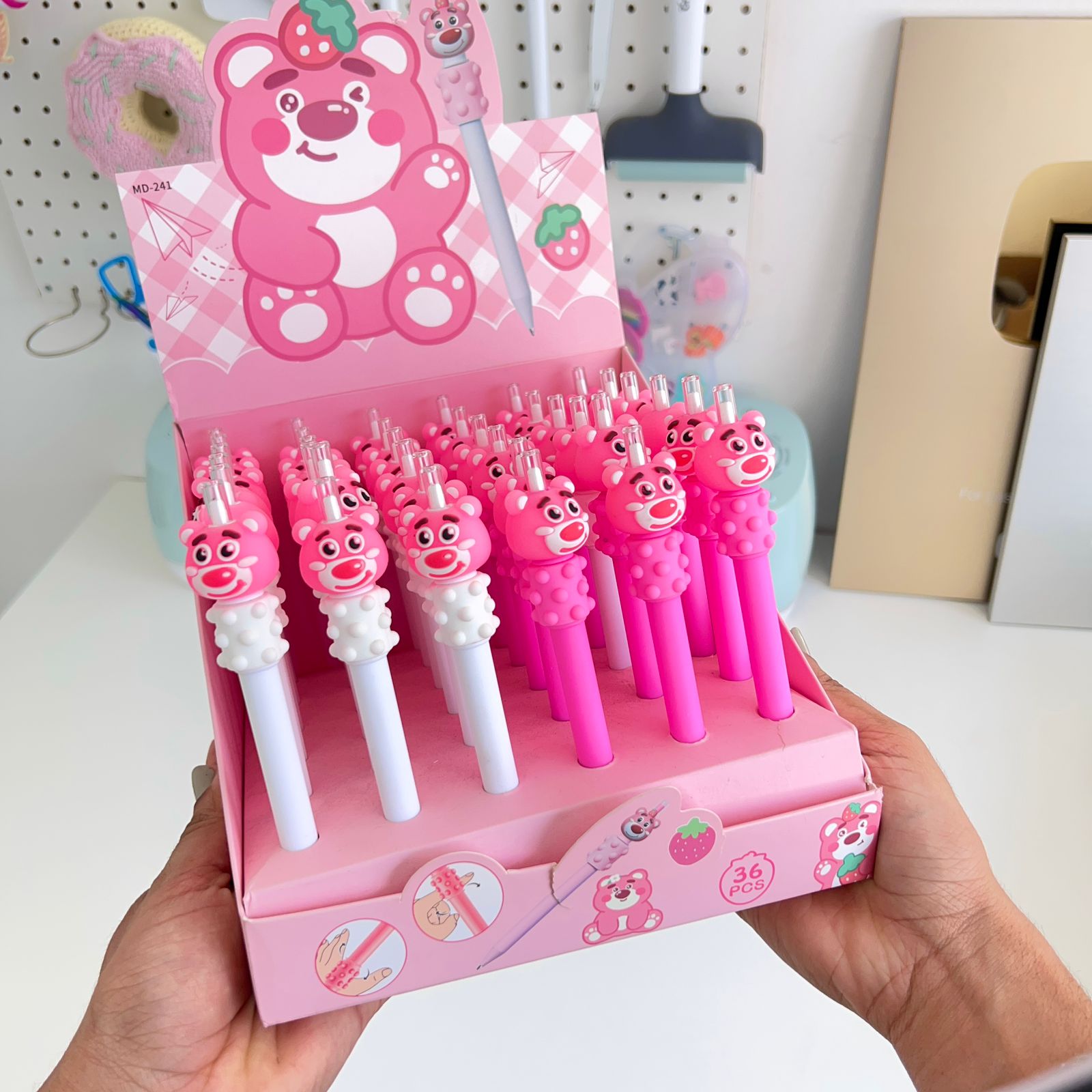 Caneta Decorada Urso | Importados