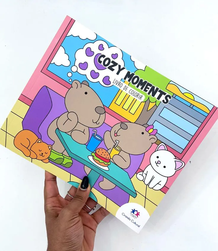 Livro de Colorir Cozy Moments - Capivara FEBRE DO MOMENTO | Ciranda Cultural