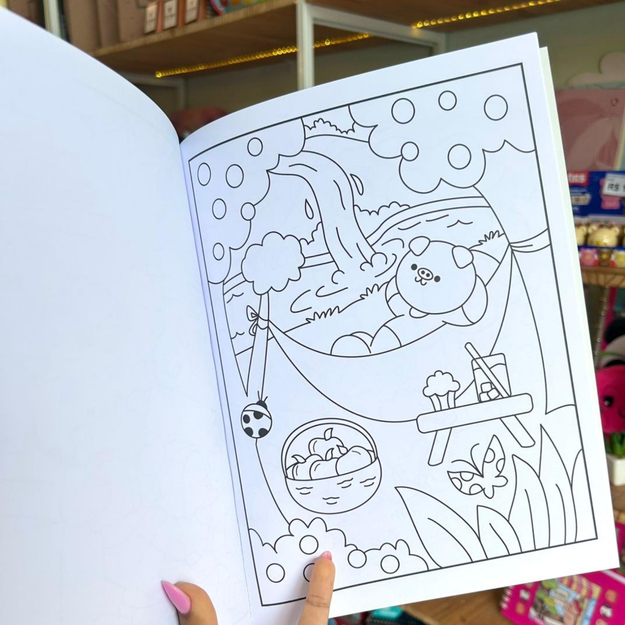 Livro de Colorir Farm Friends - Amigos da Fazenda Cachorrinho, Vaquinha, Ovelhinha FEBRE DO MOMENTO | Ciranda Cultural