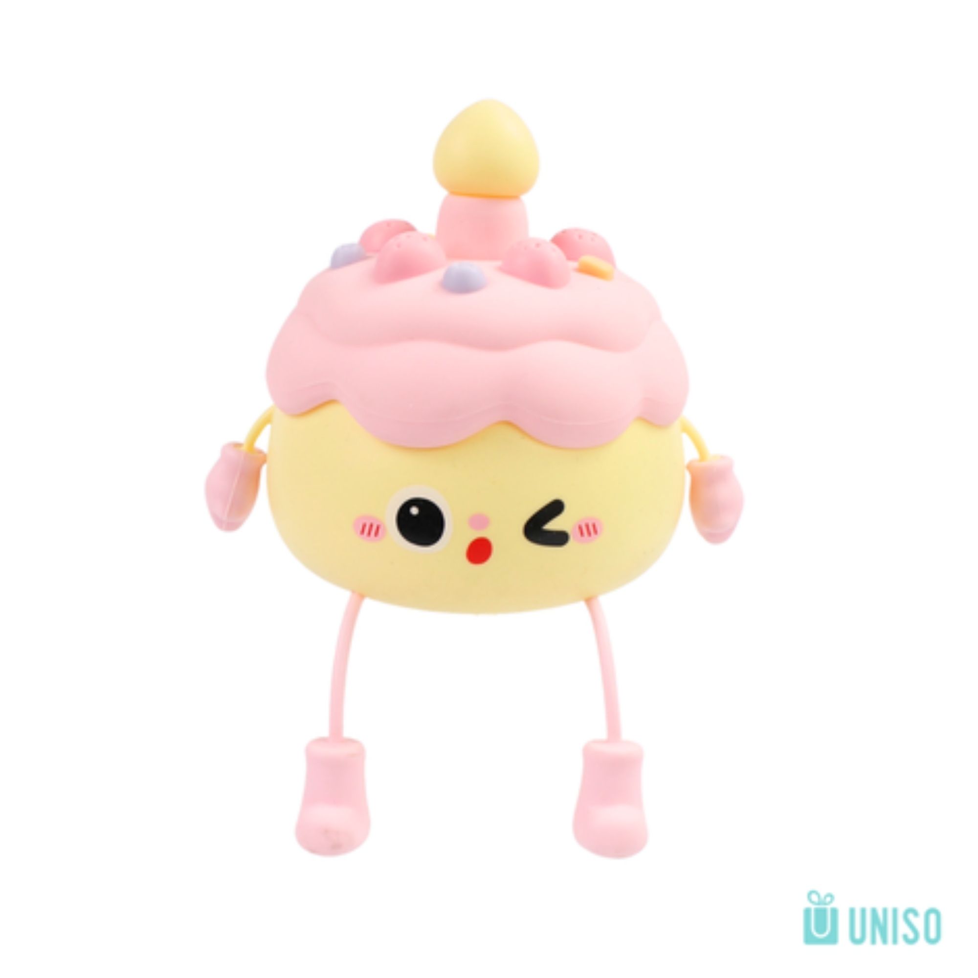 Luminária Noturna de Bolo de Aniversário com Suporte de Celular SUPER FOFO! LF | Uniso